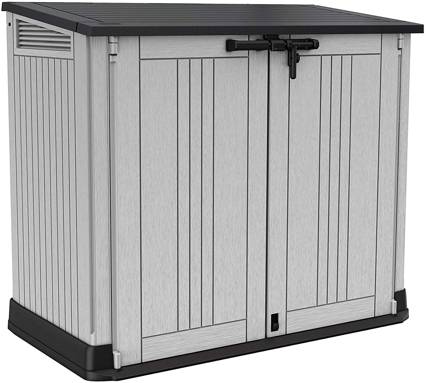 Store-It-Out Pro Outdoor Garden Storage Shed – Beige with Brown Lid, 1200L Capacity